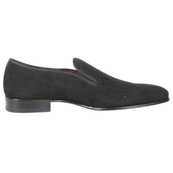Mezlan Crespi Venetian Loafers Men’s 10M Black Glass Suede Slip-On Dress Shoes main image 13